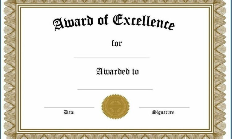 Printable Certificate Of Recognition Templates Free