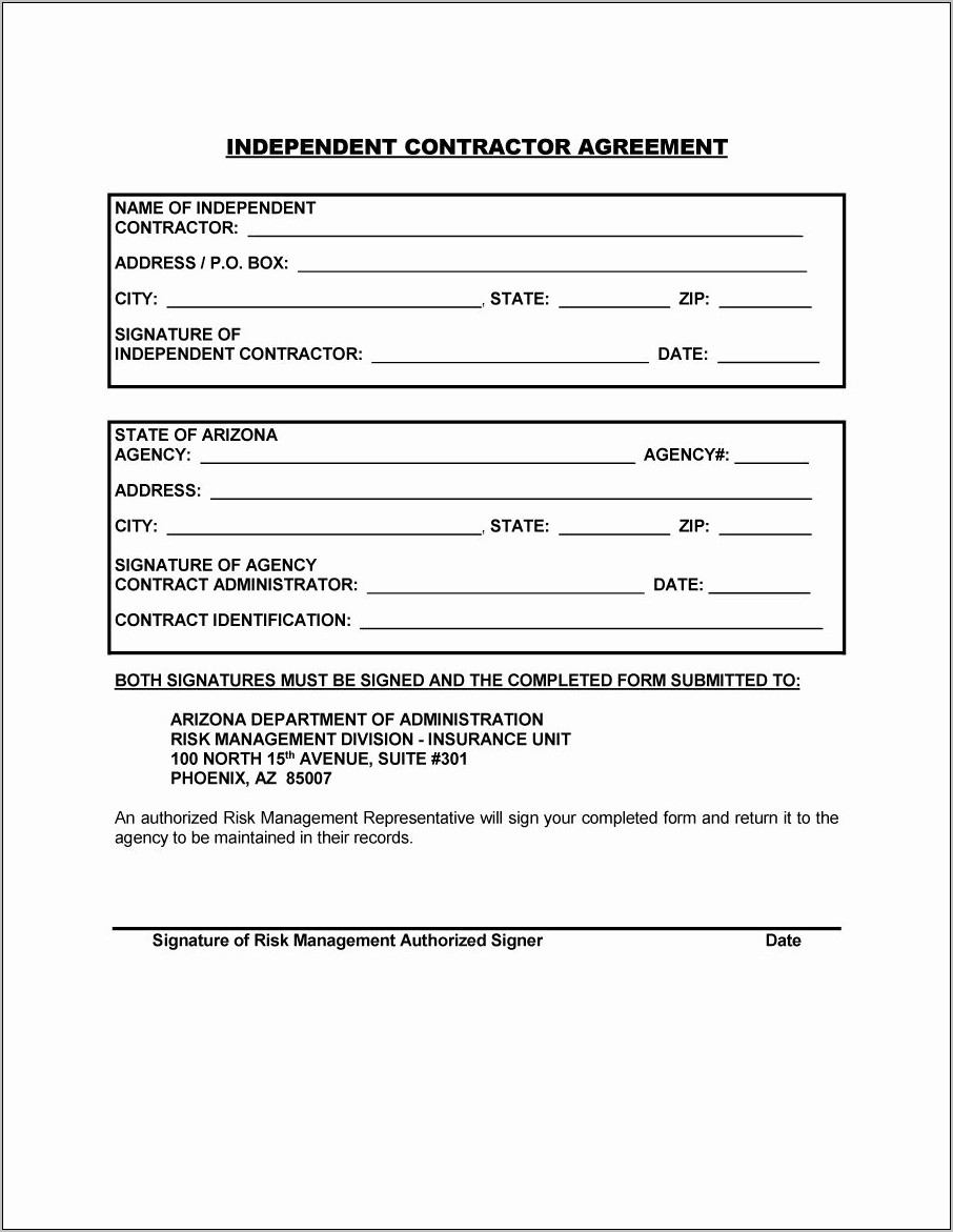 Printable Contracts For Contractors