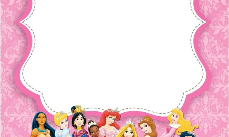 Printable Disney Princess Invitation Template