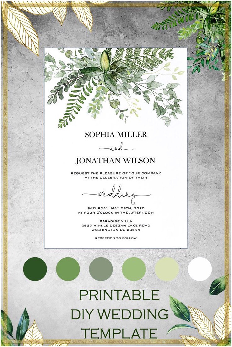 Printable Enchanted Forest Invitation Template