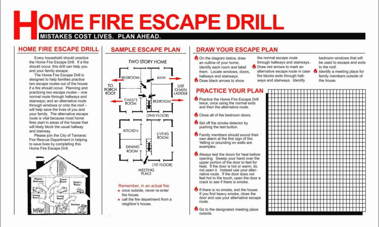 Printable Fire Escape Plan Template Free