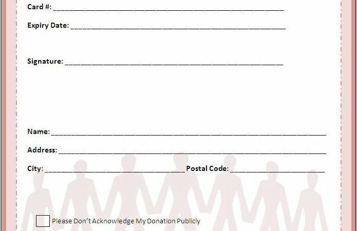 Printable Free Sponsorship Form Template