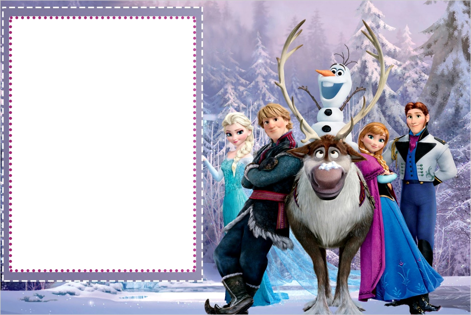 Printable Frozen Birthday Invitation Template