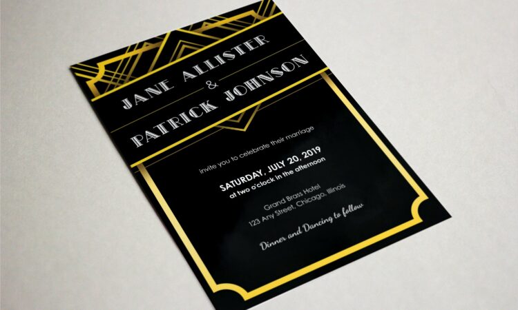 Printable Great Gatsby Invitation Template