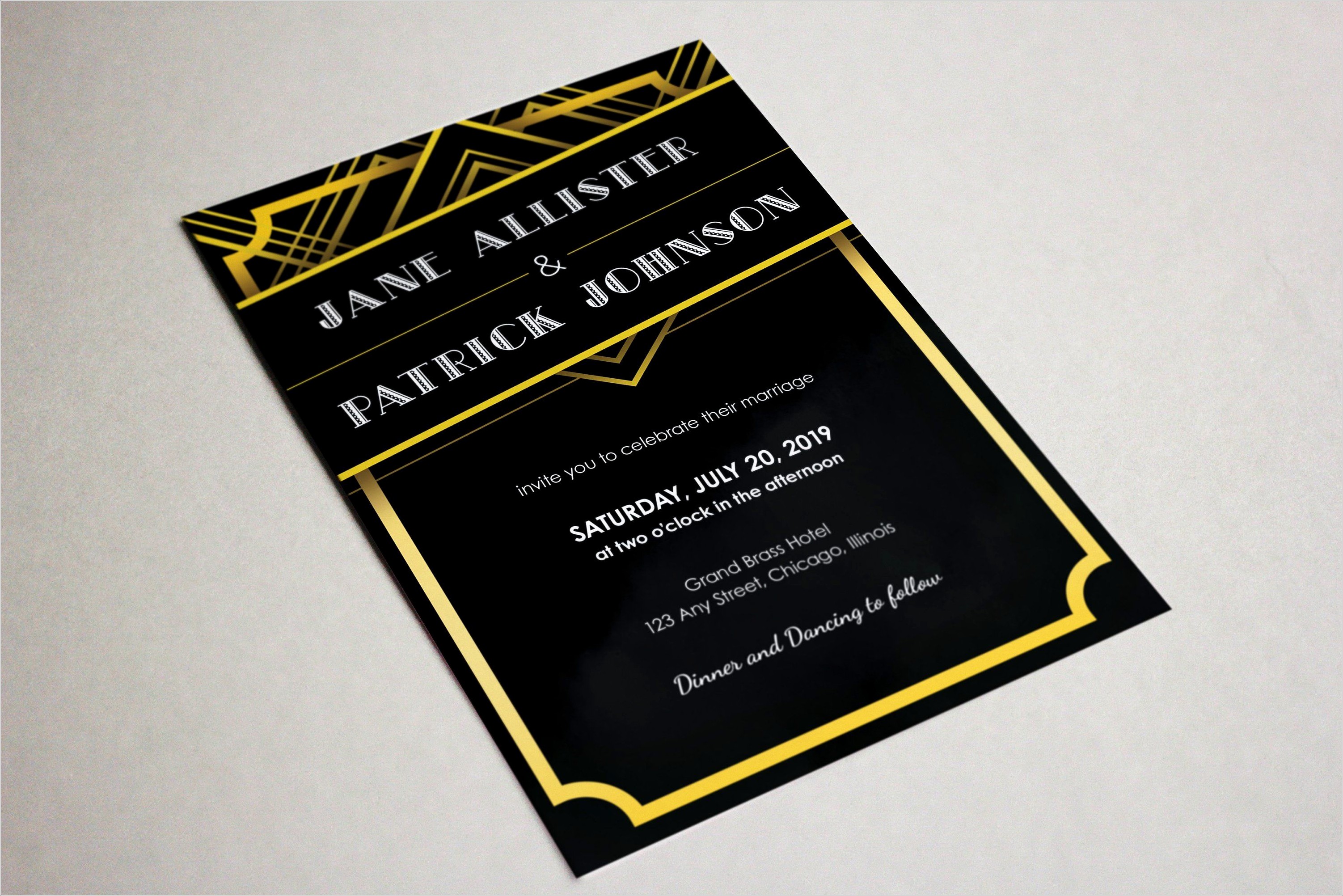 Printable Great Gatsby Invitation Template