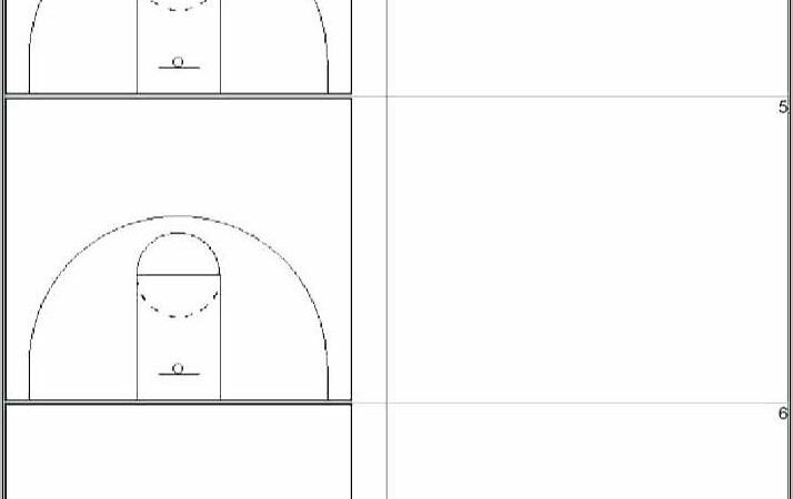 Printable Half Court Basketball Templates