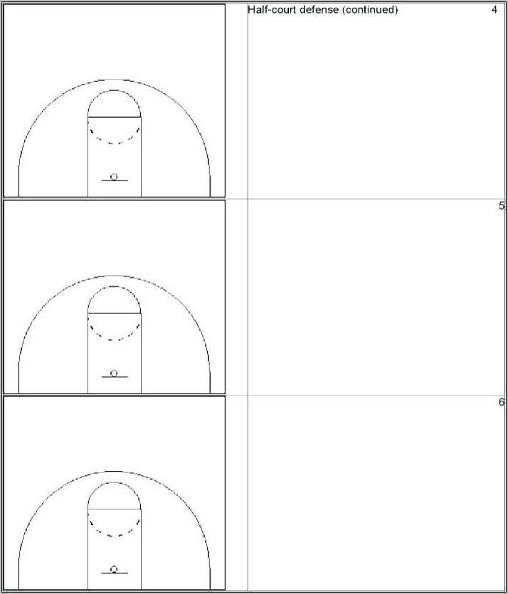 Printable Half Court Basketball Templates