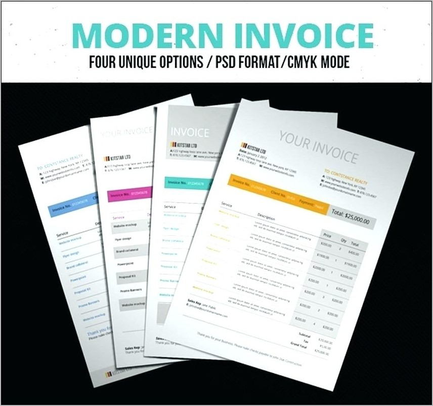 Printable Invoice Template Ms Word