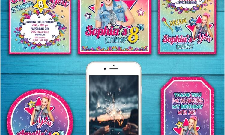 Printable Jojo Siwa Birthday Invitations