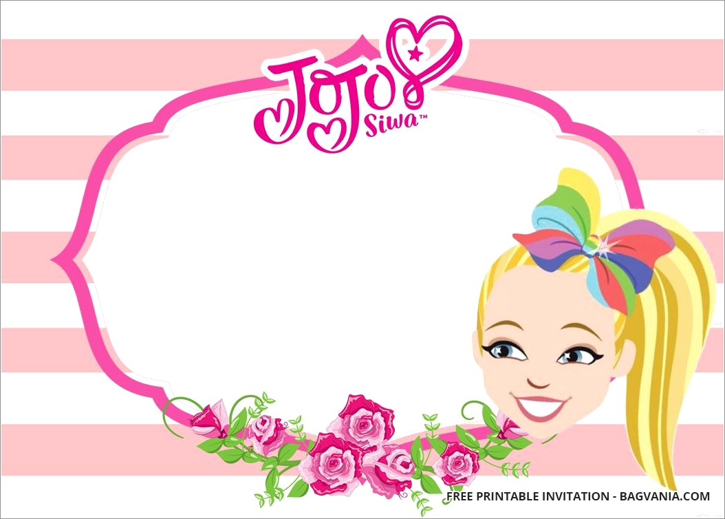 Printable Jojo Siwa Birthday Invitations Templates Free
