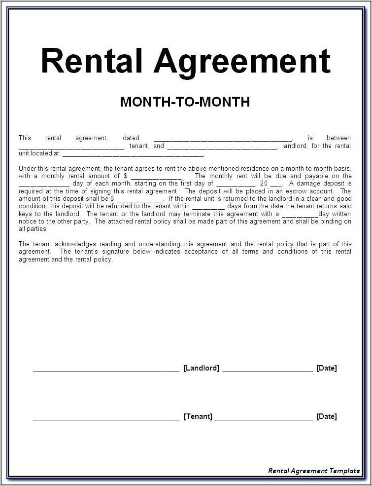 Printable Lease Agreement For Texas