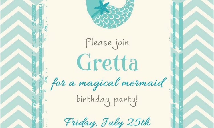 Printable Mermaid Birthday Invitations