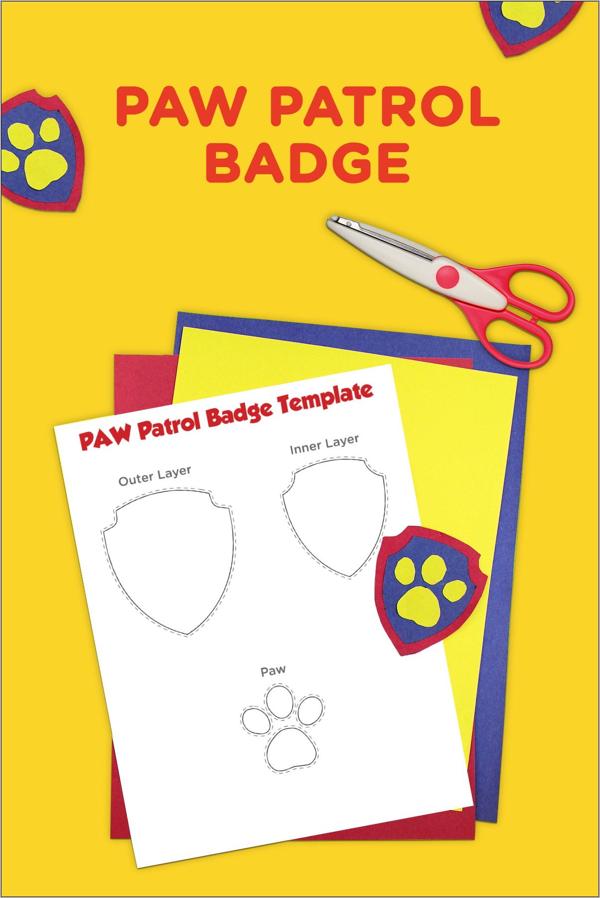 Printable Paw Patrol Badge Template