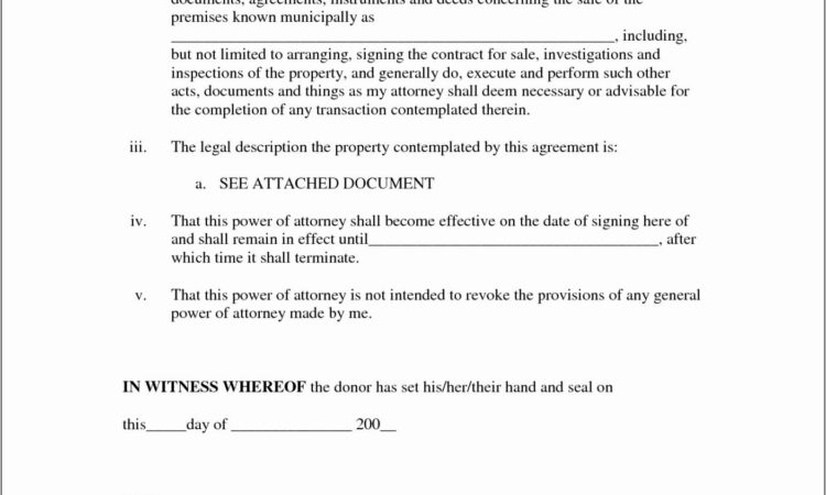 Printable Power Of Attorney Forms Indiana