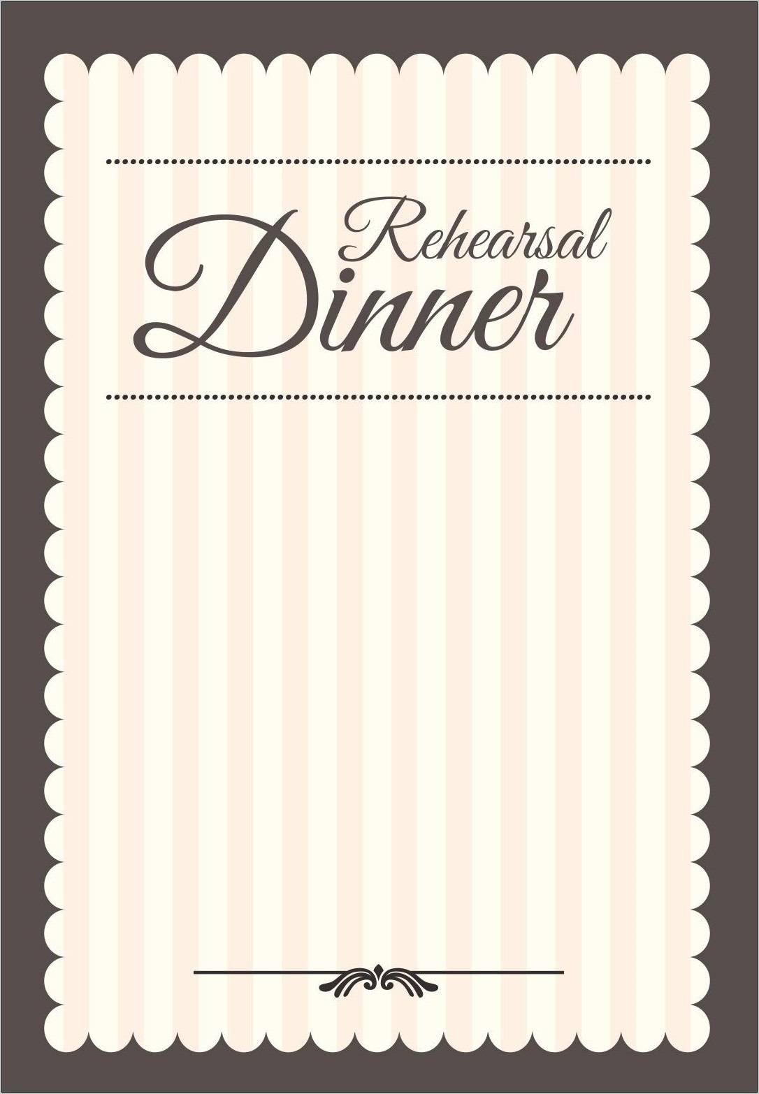 Printable Rehearsal Dinner Invitation Template