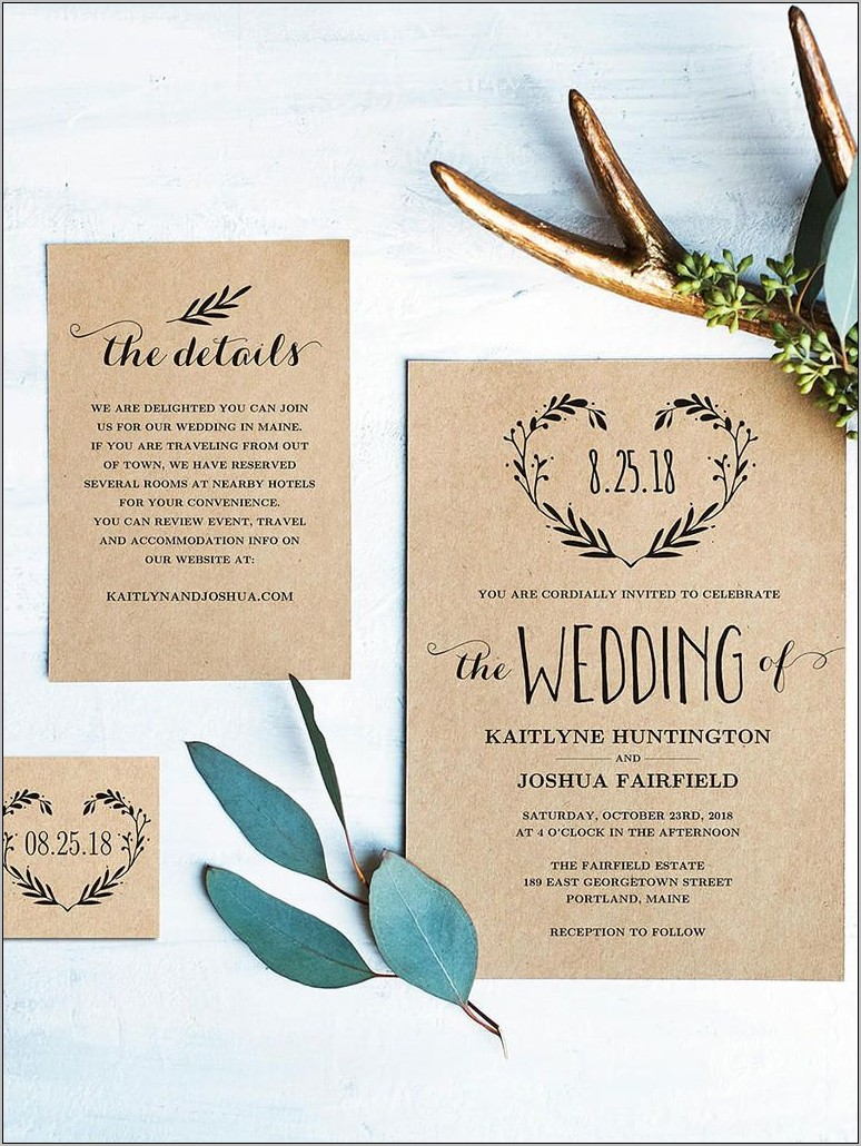 Printable Rustic Wedding Invitations Templates