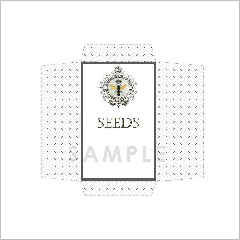 Printable Seed Envelope Template