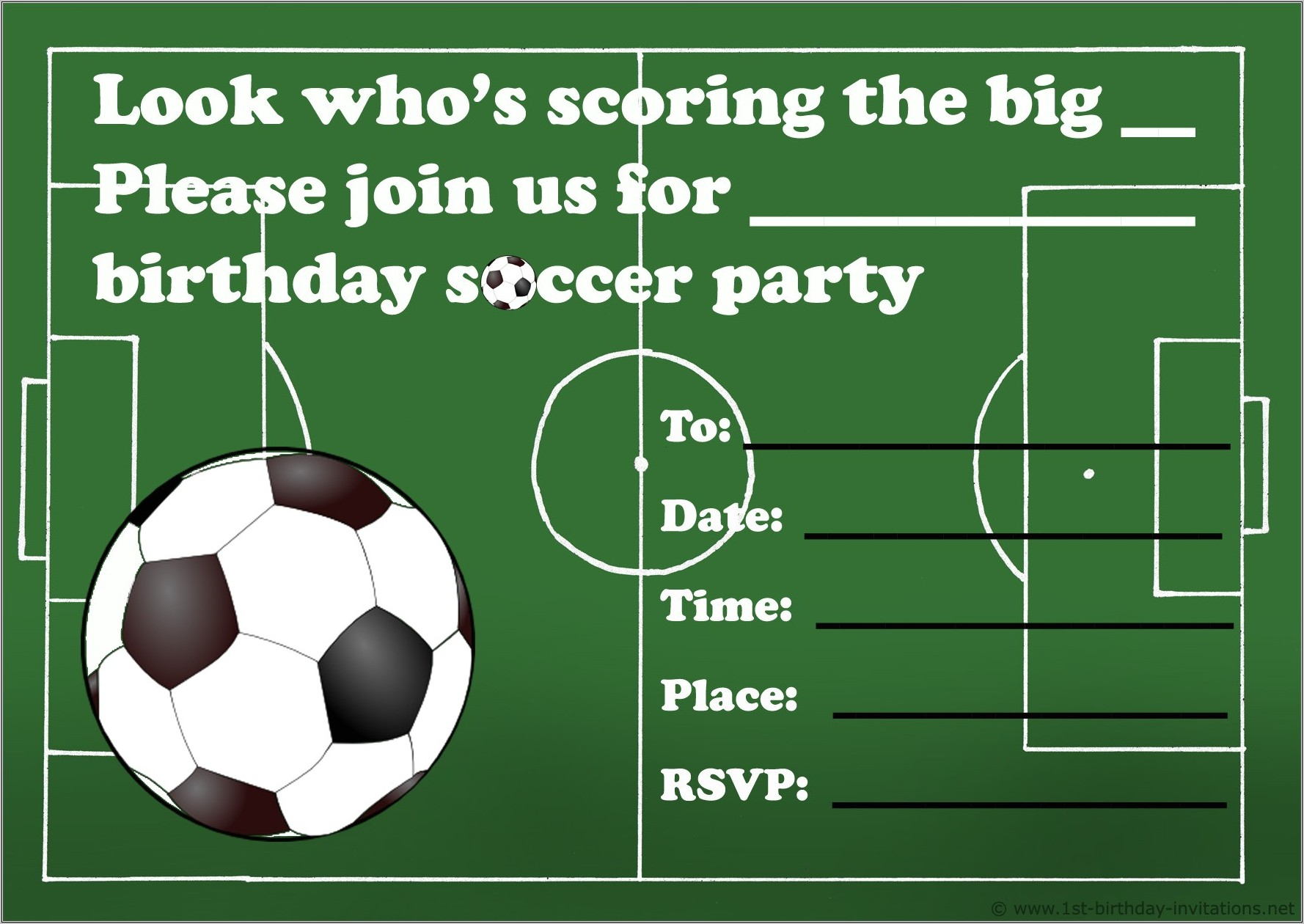 Printable Soccer Invitation Templates