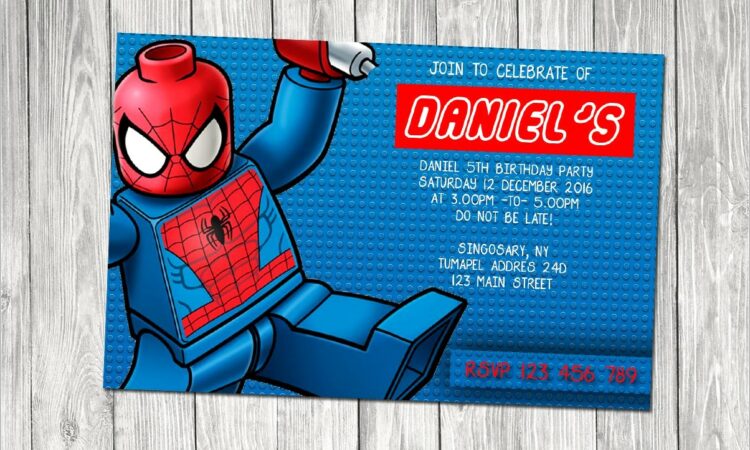 Printable Spiderman Invitation Template