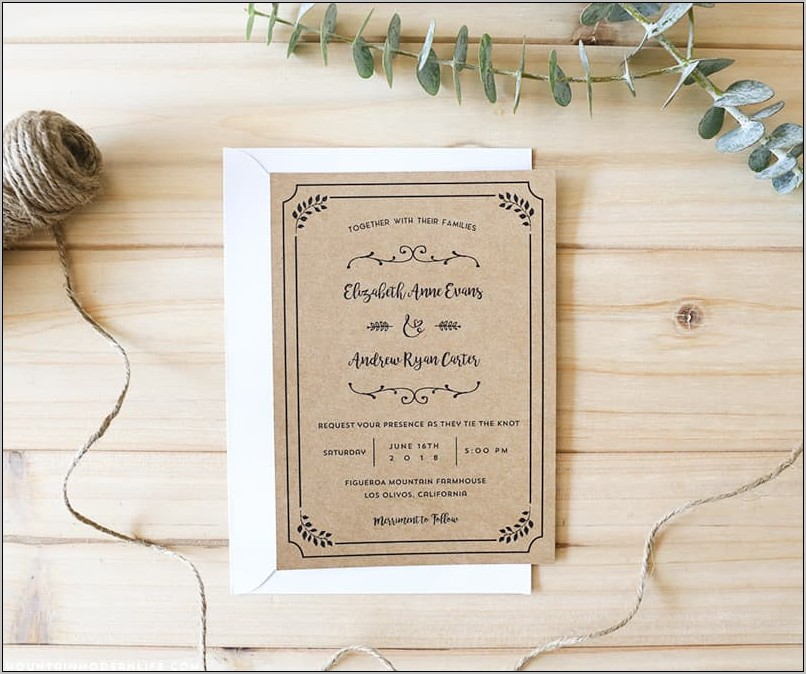 Printable Wedding Invitation Template Free