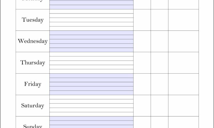 Printable Work Planner Template