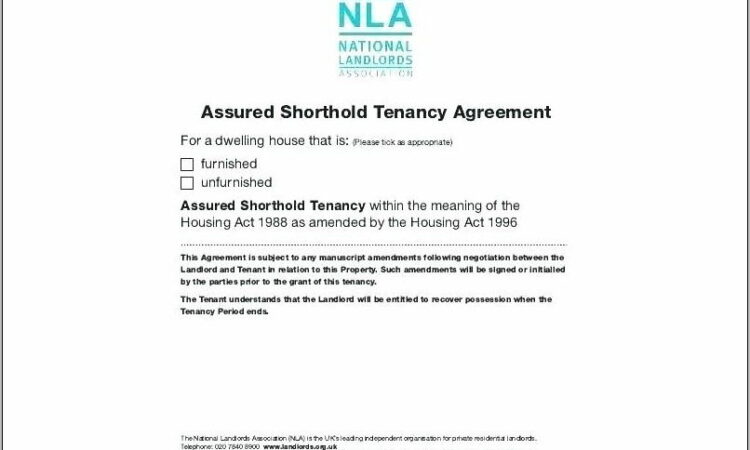 Private Landlord Tenancy Agreement Template Uk