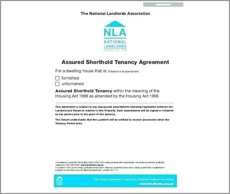 Private Landlord Tenancy Agreement Template Uk
