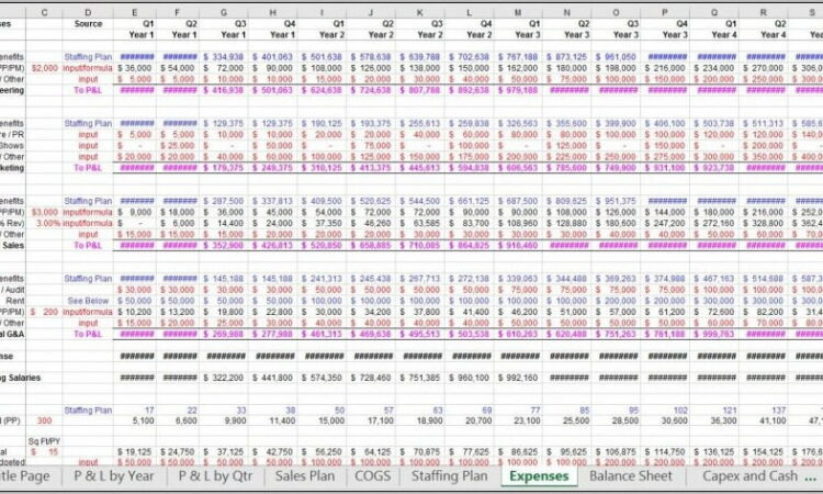 Pro Forma Profit And Loss Statement Template