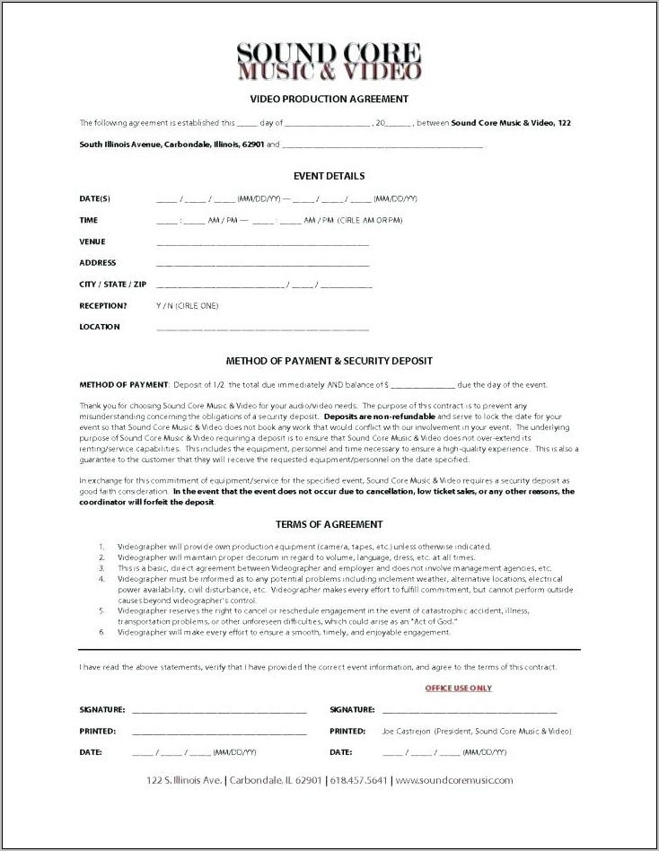 Producer Lease Contract Template