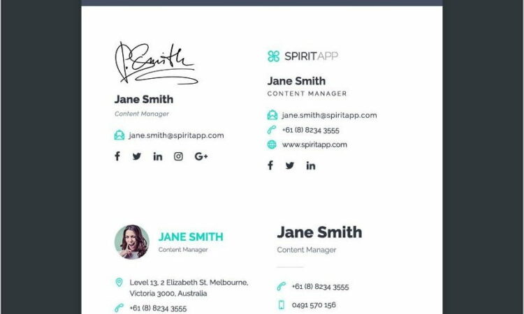 Professional Email Signature Formats