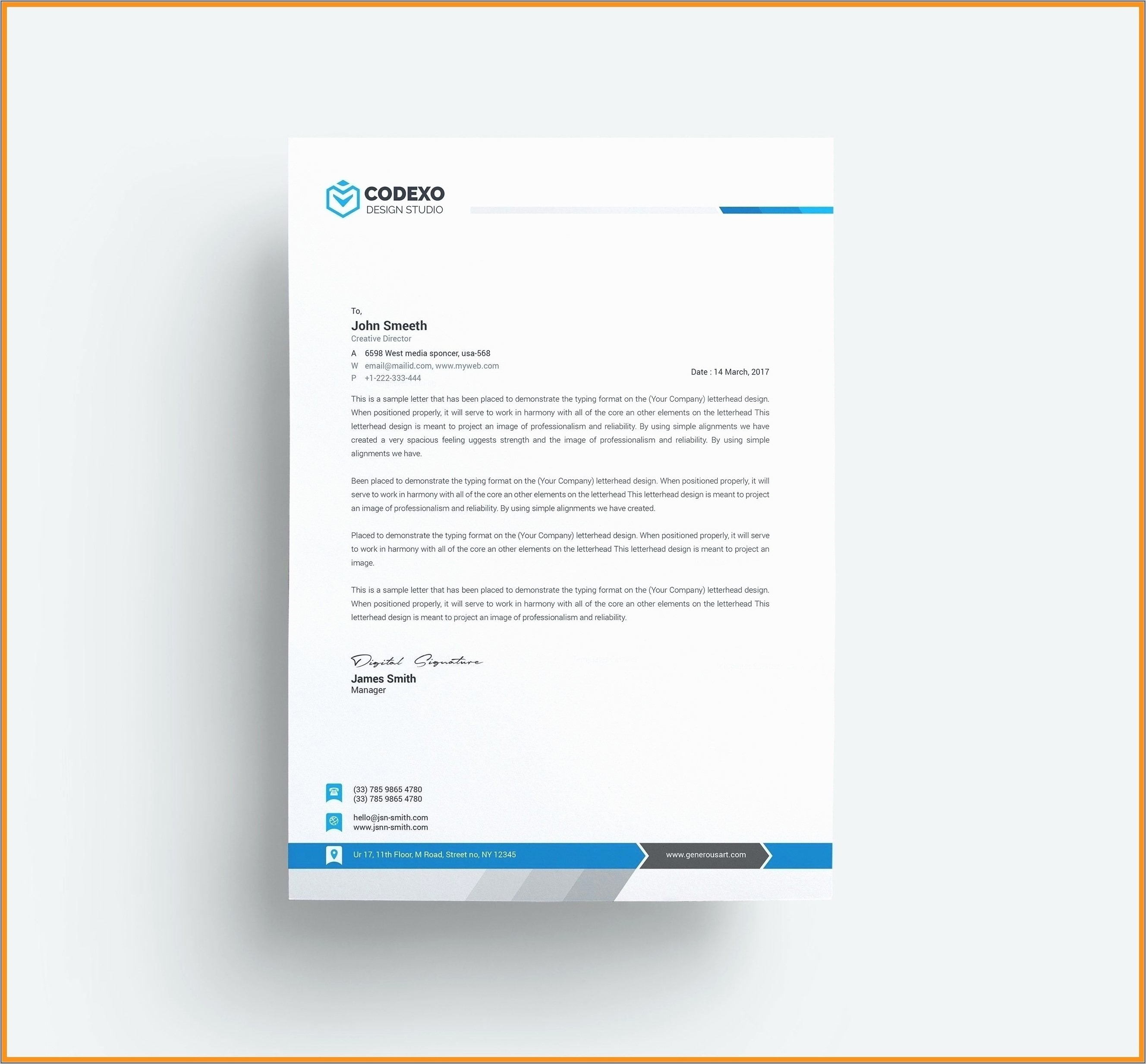 Professional Letterhead Design Samples Free Download