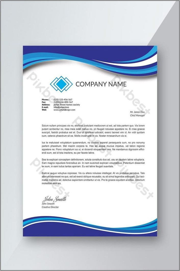 Professional Letterhead Template Free Download