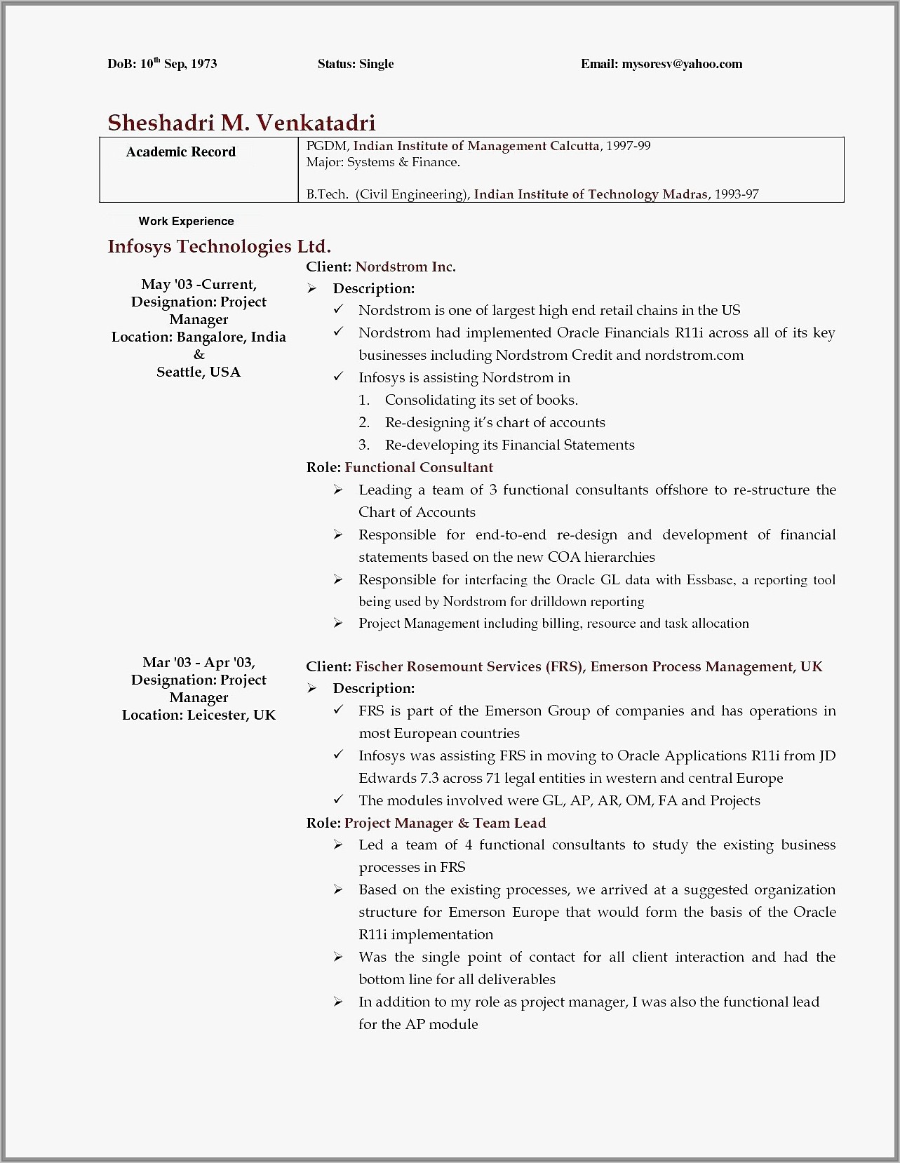 Professional Resume Samples For Electrical Engineers
