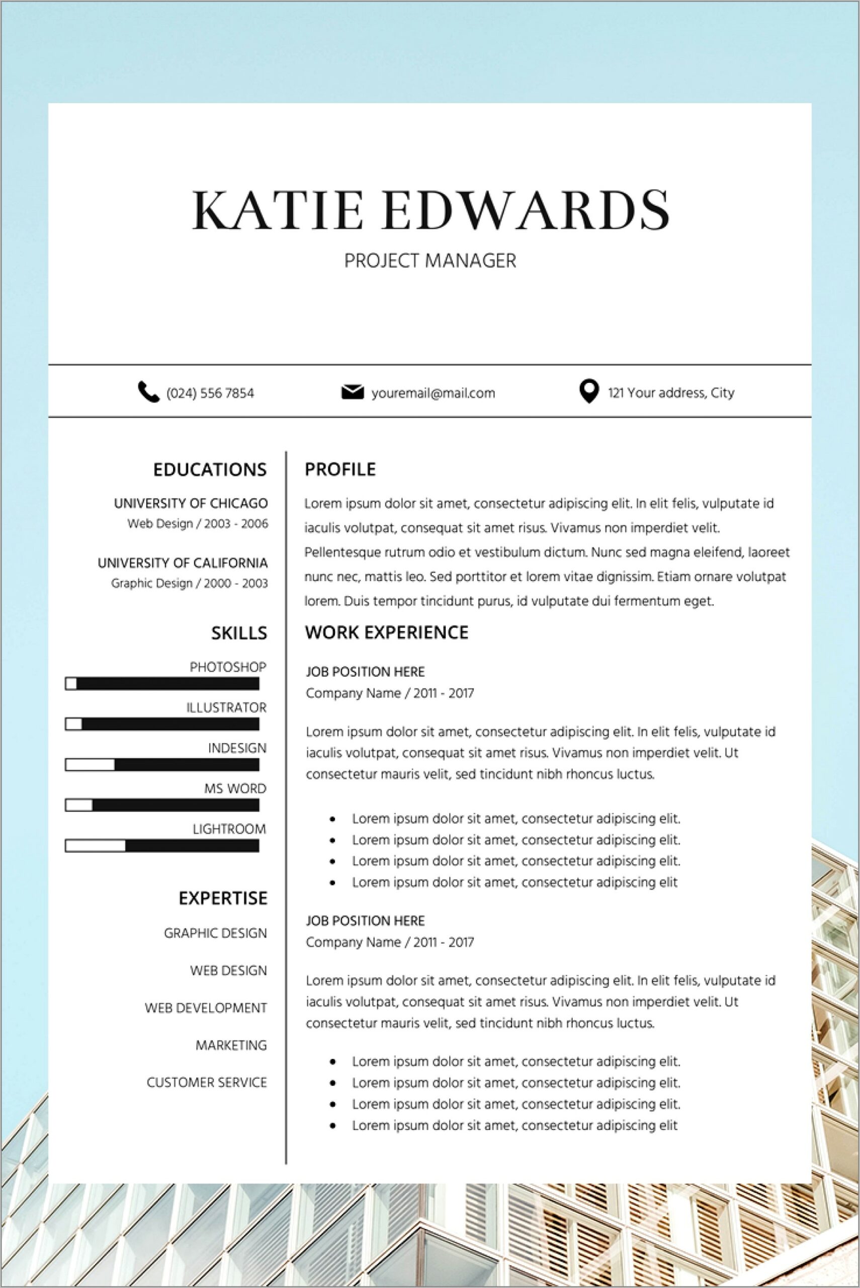 Professional Resume Template Doc Free Download