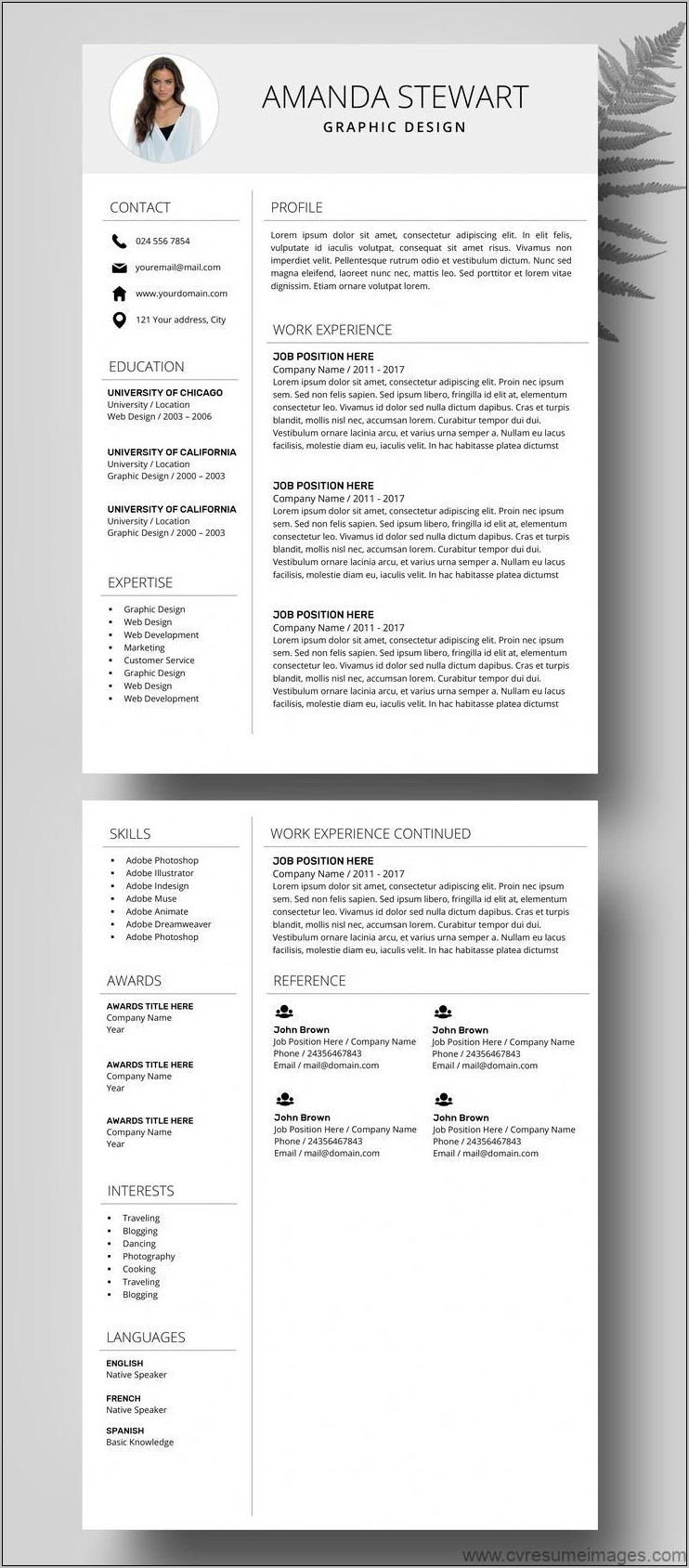 Professional Resume Template Ms Word