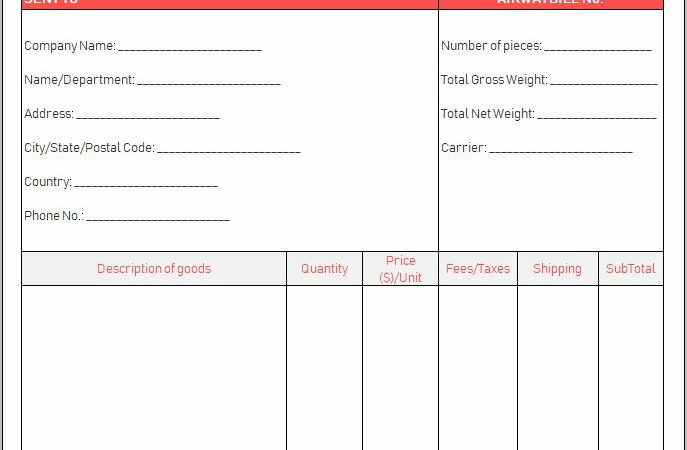 Proforma Invoice Pdf Template