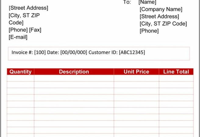 Proforma Invoice Template Doc