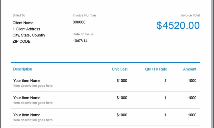 Proforma Invoice Template Download Free