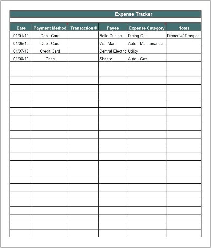 Project Budget Tracking Spreadsheet Template