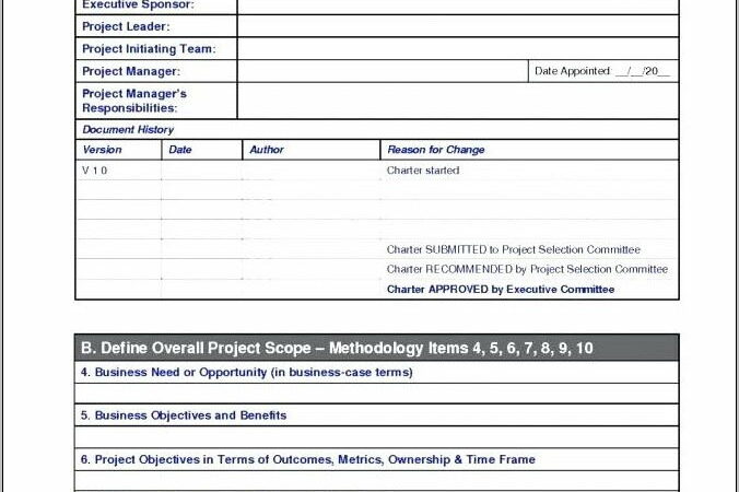 Project Charter Risk Management Example