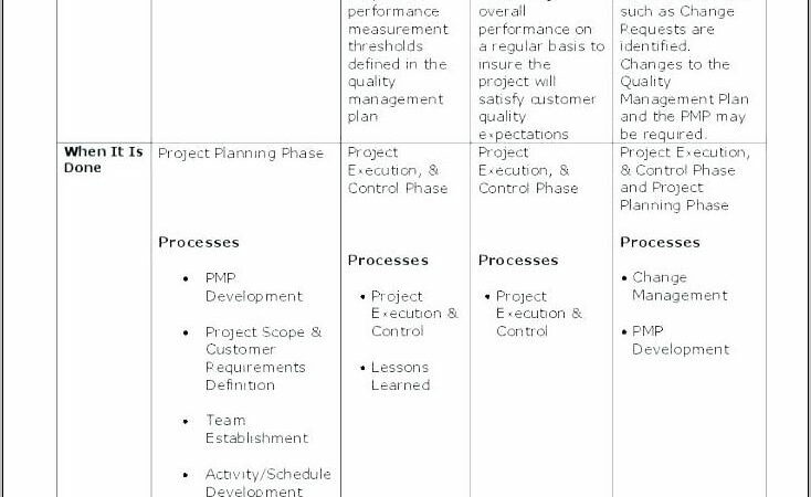 Project Execution Plan Template Pmbok