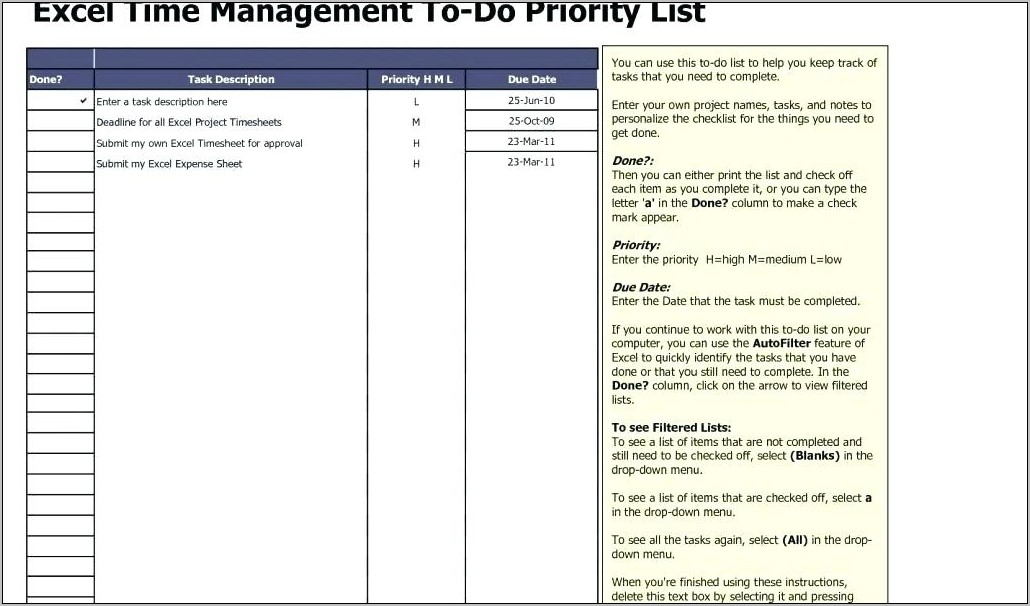 Project Management Checklist Template Free