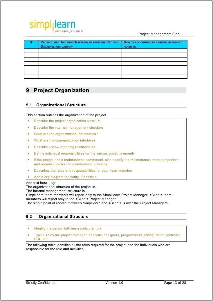 Project Management Document Template