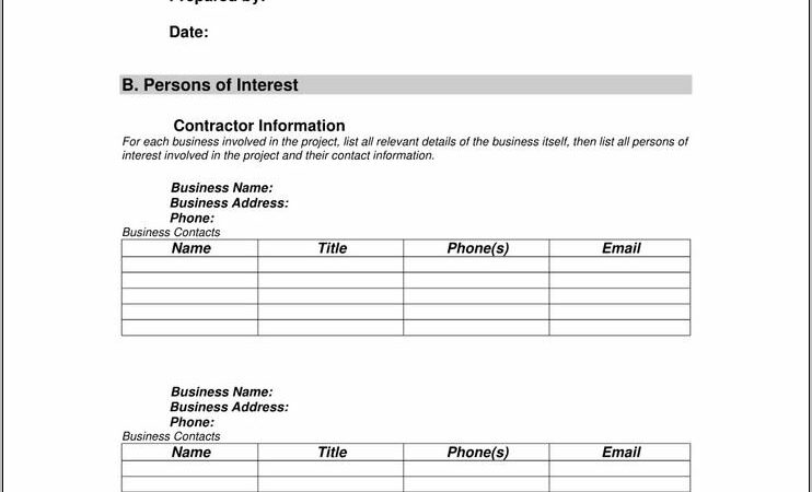 Project Management Document Templates