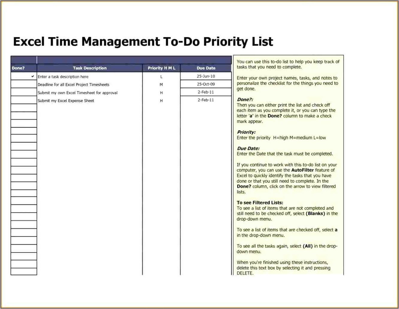 Project Management Risk Checklist Template