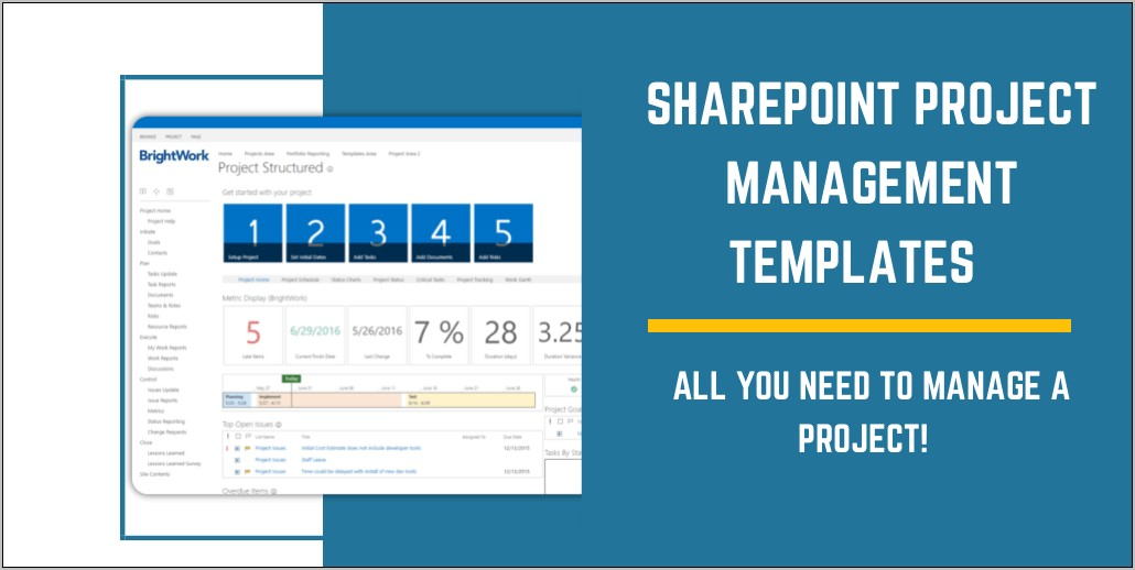 Project Management Template Sharepoint 2016