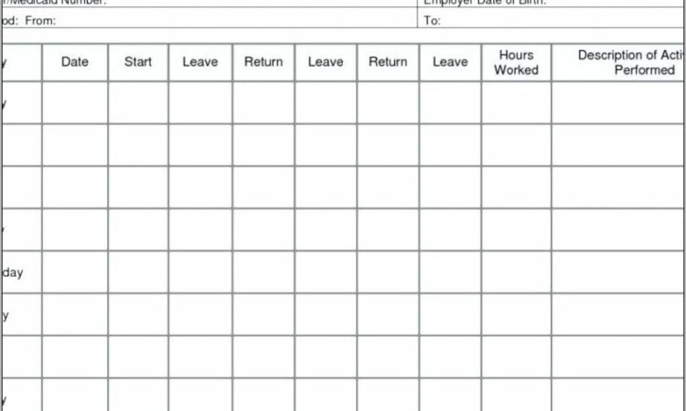 Project Management Timesheet Example