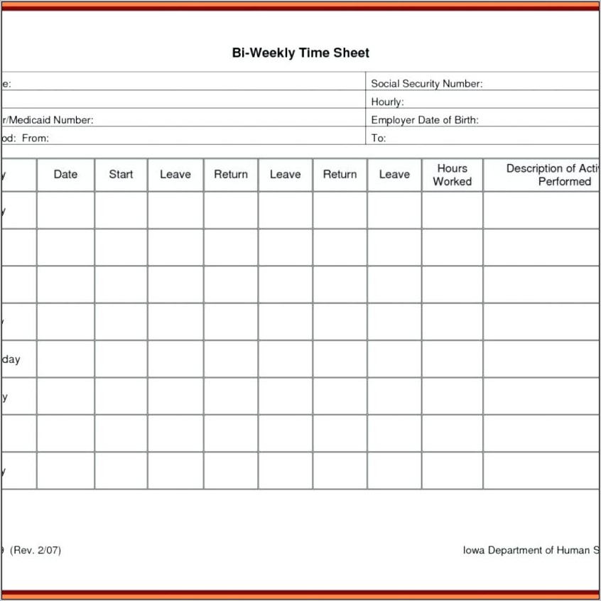 Project Management Timesheet Example