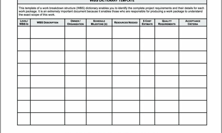 Project Management Work Breakdown Structure Example Pdf