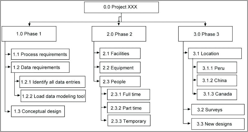 Project Management Work Breakdown Structure Example